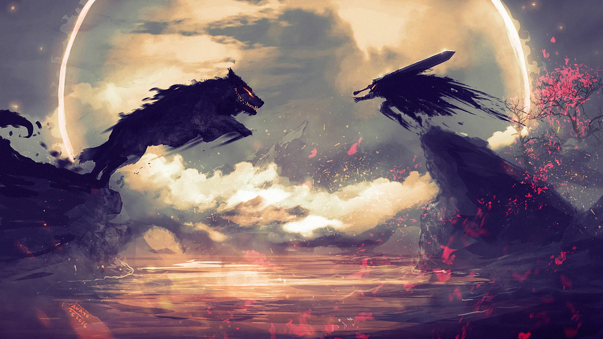 Guts et le Loup Guts et le Loup — Wallpaper Berserk